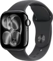 Produktbild: Apple Watch Series 11 GPS 42 mm Aluminiumgehäuse Sport Band Schwarz S/M