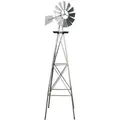 Produktbild: Wiltec Windrad mit 245cm Höhe Windmühle Windspiel Gartendeko Rankhilfe Rankturm