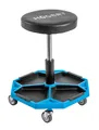 Produktbild: Verstellbarer Werkstatthocker mit Rollen & Ablagefächern 140kg 370-520mm