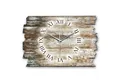 Produktbild: Kreative Feder Funkwanduhr Design-Wanduhr „Holzoptik dunkel“ aus Holz (ohne Ticken, flüsterleises Uhrwerk, außergewöhnlich, modern)