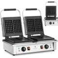 Produktbild: Royal Catering - Doppel-waffeleisen Belgisches Waffeleisen Waffelmaschine Rechteckig 2 X 2.000 W