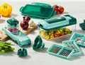 Produktbild: Genius Nicer Dicer Fusion Julietti Set (34 Teile) inkl. Twist Alles-Schneider Hobeln Würfeln Julienne Spiralen Obst- und Gemüseschneider; A34118