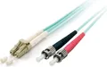 Produktbild: Equip LWL Patchkabel LC->ST 15.00m Multimode Duplex OM3 turq Polybeutel