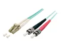 Produktbild: Equip EQUIP LWL Patchkabel LC->ST 15.00m Multimode Duplex OM3 turq Polybe... Netzwerkkabel