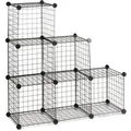 Produktbild: Relaxdays Regalsystem Metall 6 Fächer Belastbar 96 cm x 96 cm x 32 cm 4,9 kg