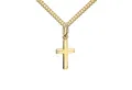 Produktbild: JEVELION Kreuzkette Kleiner Kreuz Anhänger 333 Gold - Made in Germany (Taufkreuz, für Damen und Kinder), Mit Halskette vergoldet- Länge wählbar 36 - 70 cm.