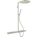Produktbild: hansgrohe AXOR ShowerSolutions Showerpipe mit Thermostat 800 und Kopfbrause 350 1jet, 27984820, Farbe: Brushed Nickel