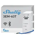 Produktbild: Shelly 3EM-63T Gen3, WLAN-Energiemessgerät für Drei- oder Einphasenanlagen, Flachklemmen, Vier-Quadranten-Messung, Keine Lastschwelle, Photovoltaikbereit, Kein Hub Erforderlich, Alexa & Google