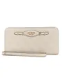 Produktbild: GUESS Damen Katya Large Zip Around Wallet Große Geldbörse mit Reißverschluss, Clutch, Weißes Logo