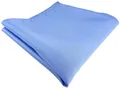 Produktbild: TigerTie Satin Seideneinstecktuch in blau einfarbig - Einstecktuch 100% Seide