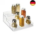Produktbild: iDesign 62130 Küchenregal mit 3 Ebenen, großes Gewürzregal aus Kunststoff, Sc