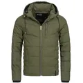 Produktbild: Indicode Steppjacke Herren Circus Herrenjacke Daunen-Optik mit abnehmbarer Kapuze blau XXL (46)