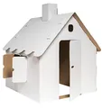 Produktbild: karton-billiger Spielhaus aus Pappe - Wellpappe XXL Pappspielhaus Spielhaus Kinder 1m (Höhe) x 0,97m (Breite) x 0,94m (Länge)