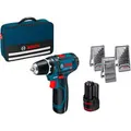 Produktbild: Akku-Bohrschrauber GSR 12V-15 Professional, 12Volt blau/schwarz, 1x Li-Ionen Akku 2,0Ah, 1x Li-Ionen Akku 4,0Ah, Bits & Bohrer