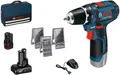 Produktbild: Bosch Professional Akku-Bohrschrauber GSR 12V-15, max. 1300 U/min, (Set), inkl. 2 Akkus, Ladegerät und Tasche