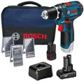 Produktbild: Bosch Akku-Bohrschrauber GSR 12V-15 / 1x 2,0 Ah + 1x 4,0 Ah Akku + Ladegerät ink
