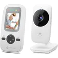 Produktbild: Motorola Nursery Babyphone mit Kamera - Baby Monitor VM481 - Überwachungskamera mit Farbdisplay und Infrarot-Nachtsicht - Digitaler Zoom - 300 M R... - Weiß