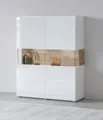 Produktbild: INOSIGN Highboard Toledo,Breite 121,5 cm, trendige Hochkommode mit 2 Türen, Hochschrank mit Glas-Partien,stylische Hochglanzfronten