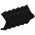 Produktbild: camel active Freizeitsocken aus biologischer Baumwolle – Schwarz, Grau und Blau (6-Paar, 6 Paar) Logoprägung schwarz 47-50