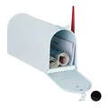 Produktbild: relaxdays Zeitungsrolle US Mail 10028065_49 weiß mit Zeitungsfach