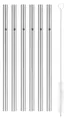 Produktbild: WMF Baric Trinkhalm 6 er Set Strohhalm mit Reinigungsbürste Edelstahl 18 cm