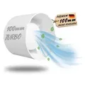 Produktbild: 100mm Einbau Badlüfter Inline Abluft Zuluft Lüfter Ventilator Radial Kanal Abluftventilator Rohrlüfter WC Keller Garage