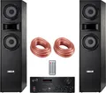 Produktbild: McGrey HTS-65320 BK / VT-80 Stereoanlage Set mit Bluetooth USB HiFi Lautsprecher