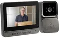 Produktbild: Somikon Funkvideoklingel: Kabellose Plug-&-Play-Video-Funkklingel mit Monitor, IR-LEDs, schwarz (Türsprechanlage, Funkklingel mit Kamera, Türspion)