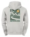 Produktbild: Neverless® Herren Backprint Berge Outdoor Wald Camping Rückenaufdruck Kapuzenpullover Männer Fashion Streetstyle urban-Grey L