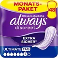 Produktbild: Always Discreet Inkontinenzeinlagen Ultimate Day, 48 Binden (4x12 Stück) Einlage