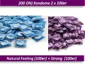 Produktbild: ♥ 200 ON) Kondome 2x100er Natural Feeling + Super Thin 54mm Condome