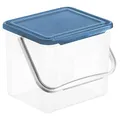 Produktbild: Rotho Basic Aufbewahrungsbox 5l mit Deckel und Henkel, Kunststoff (PP) BPA-frei, transparent/blau, 3kg/5l (21.0 x 20.0 x 18.0 cm)