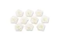 Produktbild: Creativery Streudeko, Satinrosen 3cm zum Basteln & Aufnähen 10 Stück Ivory / Elfenbein