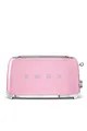 Produktbild: Smeg, 2x4 TSF02PKEU -Toaster, 2 Schlitze für 4 Scheiben, 6 Vergoldungsniveaus, Heizfunktion, Abtau- und Bagel- Funktion, Sammelschublade, 1500W, Pink