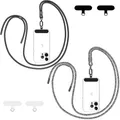 Produktbild: Qyoocom Handyband Universal für alle Smartphones,2 Stück Schlüsselband Kette zum Umhängen mit 4 Universelles Pad,Einstellbar und Abnehmbar. (Schwarz+Schwarz Grau)