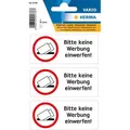 Produktbild: Herma Hinweisetiketten 5738, Bitte keine Werbung, 79 x 34mm, selbstklebend, wetterfest, 3 Stück