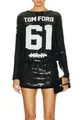 Produktbild: Tom Ford Pailletten T-Shirt Mini Kleid Seide 