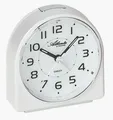 Produktbild: Atlanta Wecker ohne Ticken Quarz Analog LED Obenabsteller Weiß Creme - 1932/0