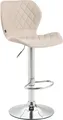 Produktbild: CLP Barhocker Cork Stoff höhenverstellbar und 360 Grad drehbar - creme Gestell Farbe chrom