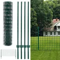 Produktbild: Metallzaun Gartenzaun Zaun mit Pfosten Zaunset Wildzaun Terrasse Stahl Grün NEU
