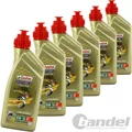 Produktbild: 6x1L CASTROL POWER RACING 4T 10W50 4 TAKT MOTORRADÖL API SN JASO MA2 HC-SYNTHESE