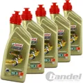 Produktbild: 5x1L CASTROL POWER RACING 4T 10W50 4 TAKT MOTORRADÖL API SN JASO MA2 HC-SYNTHESE