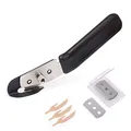 Produktbild: Winjun Professionelle Folienschneider Sicherheitsmesser mit Extra 3 STK. PTFE Beschichtung Aufkleber, 10 STK. Ersatzklingen für Autofolie Car Wrapping Werkzeug