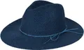 Produktbild: styleBREAKER Damen Panama Sonnenhut mit dünnem Hutband, Strohhut, Schlapphut, Sommerhut, Fedora Hut 04025040, Farbe:Dunkelblau
