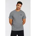 Produktbild: The North Face T-Shirt M SS SIMPLE DOME TEE (1-tlg) sportlicher Stil, mit Logodrucken, atmungsaktive Baumwollmischung grau M (50/52)