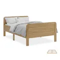 Produktbild: Komfortbett 120x200 cm Seniorenbett in Eichen-Optik inkl. Lattenrost Homestyle4u