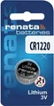 Produktbild: Renata CR1220 3V Lithium Batterie Knopfzelle 1er Blister CR1220