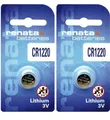Produktbild: 2 x Einzelblister CR1220 RENATA 1220 Lithium 3 Volt Knopfzelle Batterie 3v