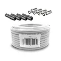 Produktbild: 10m Koaxialkabel 135 4x F Stecker 4x Gummitülle HD Sat  Digital Antenne 4K 10 m