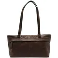Produktbild: GERRY WEBER Leder Schultertasche Segovia Shopper MHZ Dark Brown braun - Braun